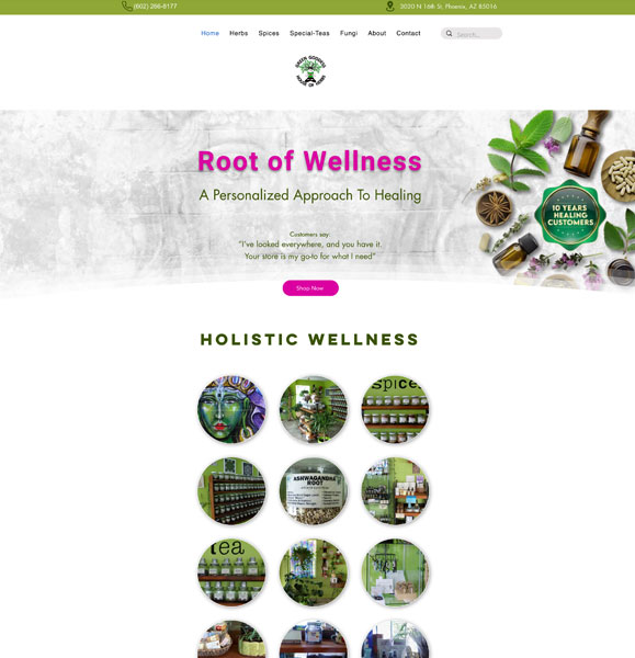 green-goddess-website wix site